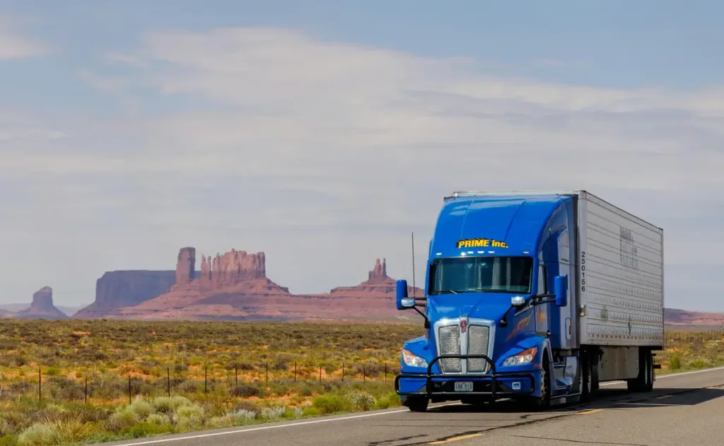 truck on a highway