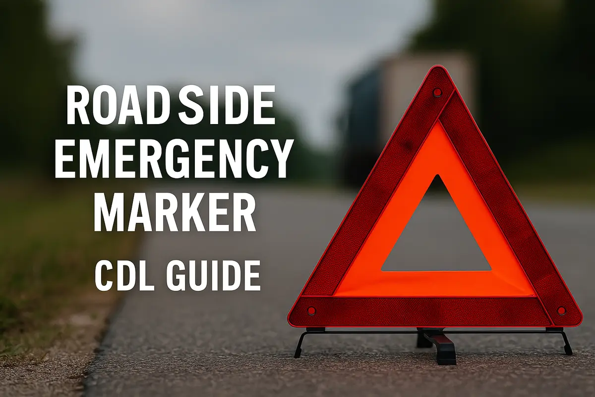 Roadside Emergency Marker Warning Triangle Placement Guide