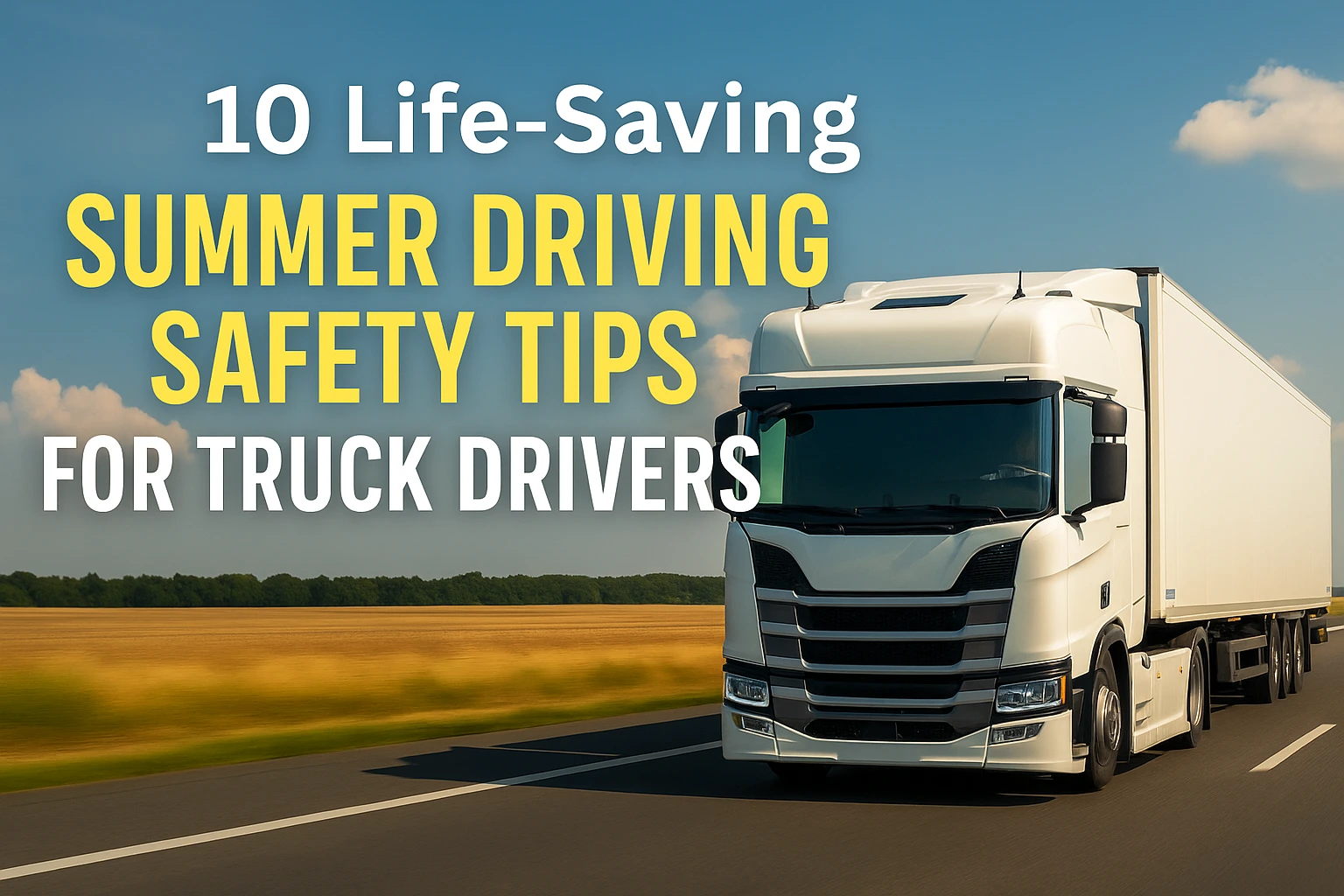 Truck driving tips graphic