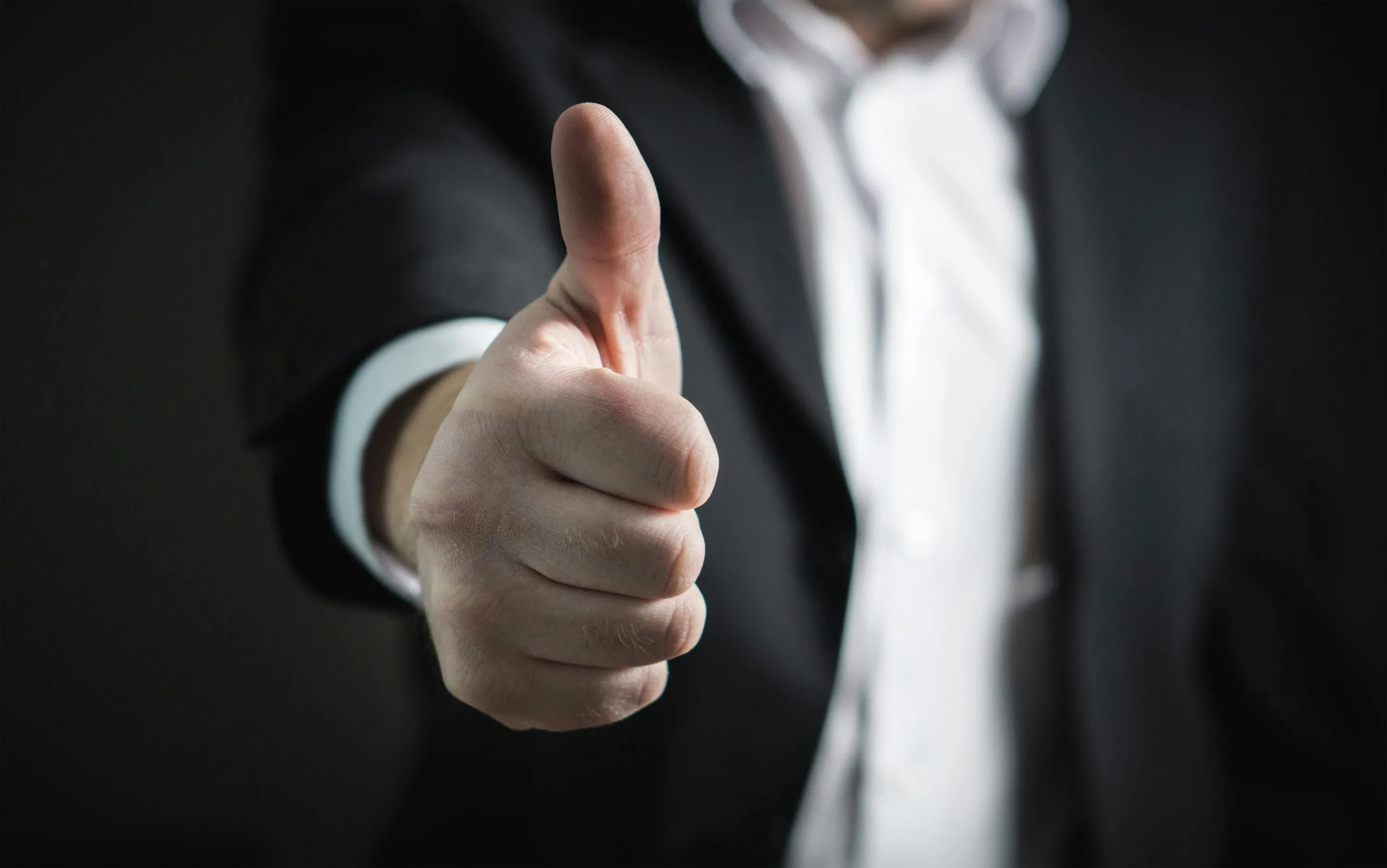 Man giving a thumbs up 