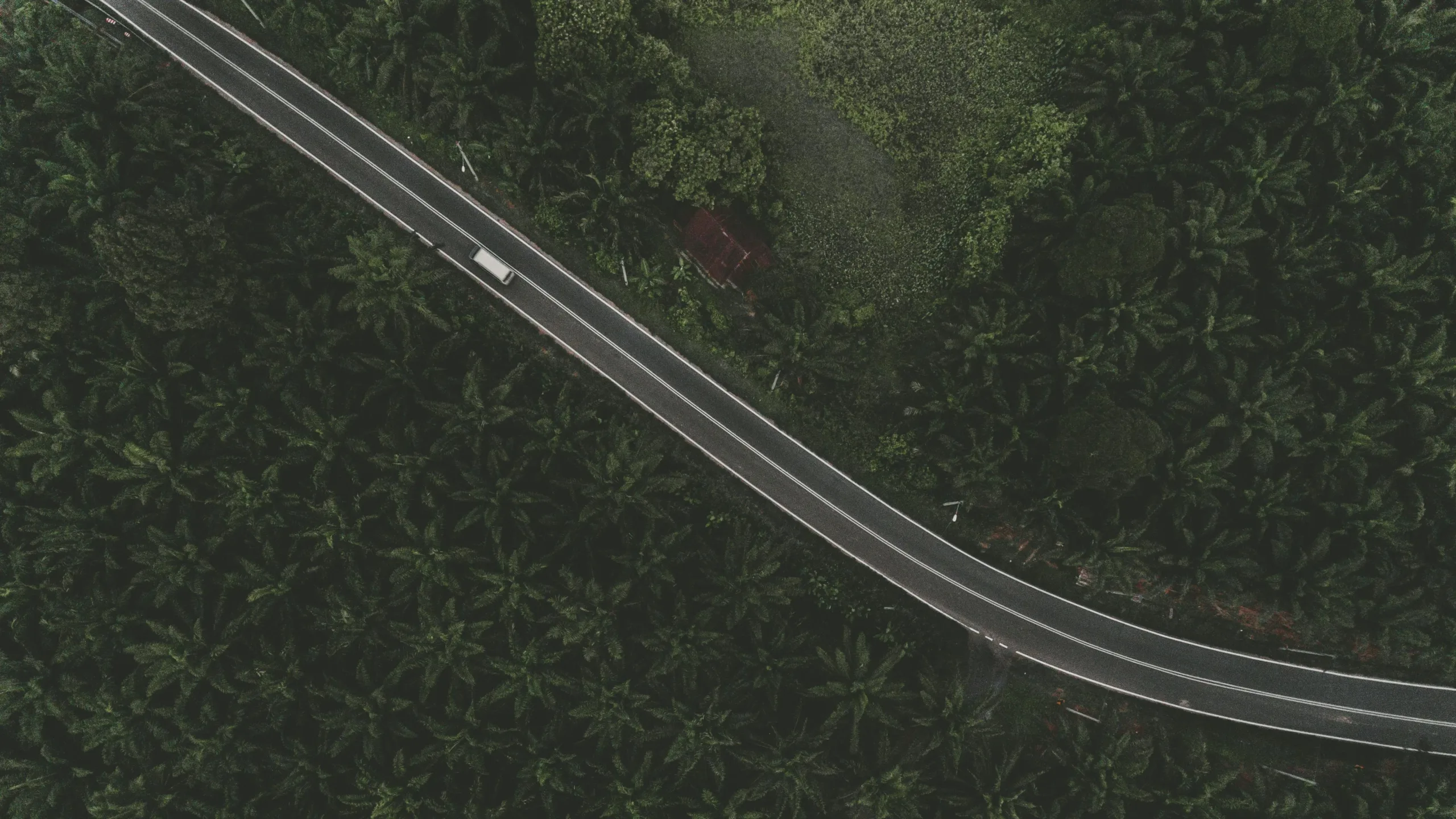 Truck on roads